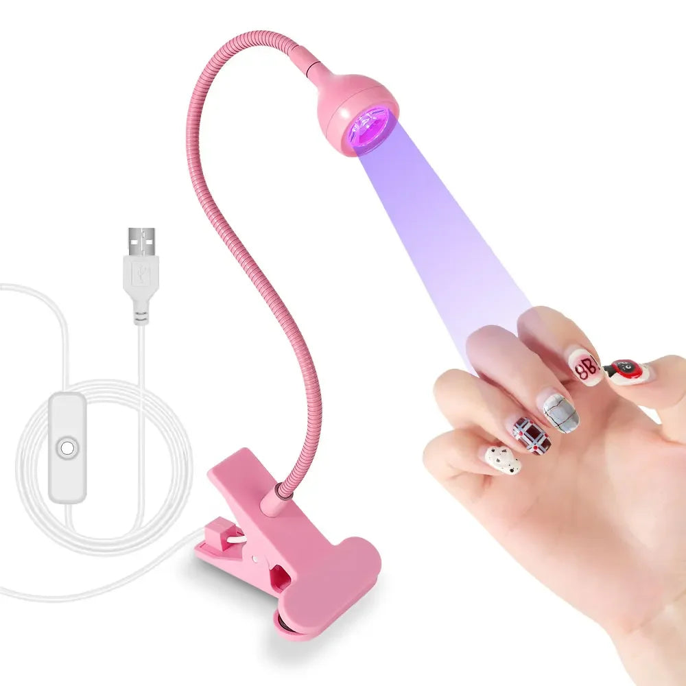 UV LED Light for Nails Drying Lamp Mini USB Clip-on Dryer