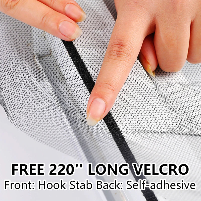 Mosquitera autoadhesiva para ventana, mosquitera para puerta, mosquitera de corte libre, cortina antimoscas, mosquitera