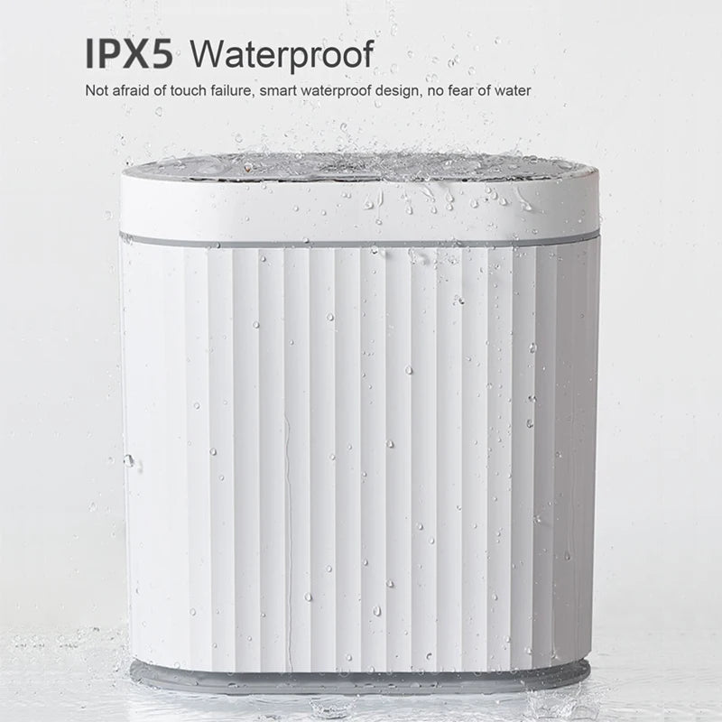 Automatic Sensor Trash Can 7L 9L Stylish Roman Striped Design Hands-Free Induction Garbage Bin for Kitchen and Bathroom