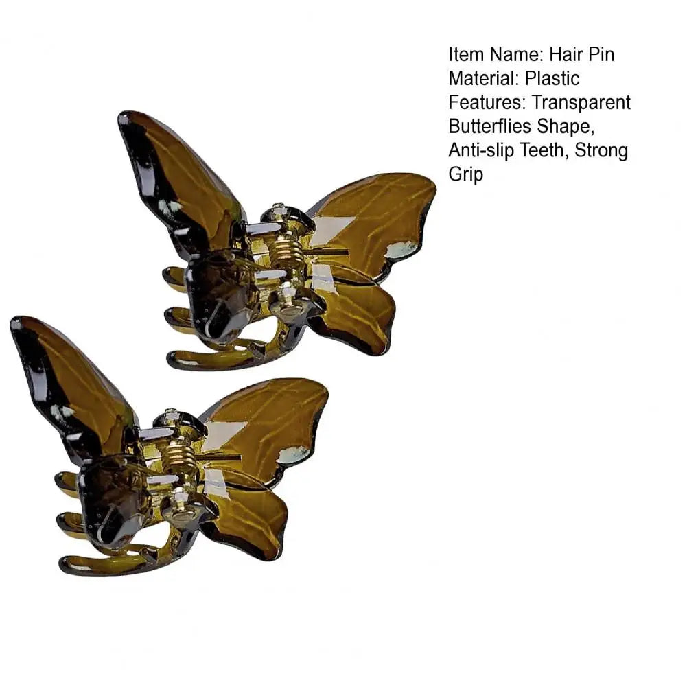 2Pcs Butterflies Hair Clip for Girls Mini Braiding Accessories