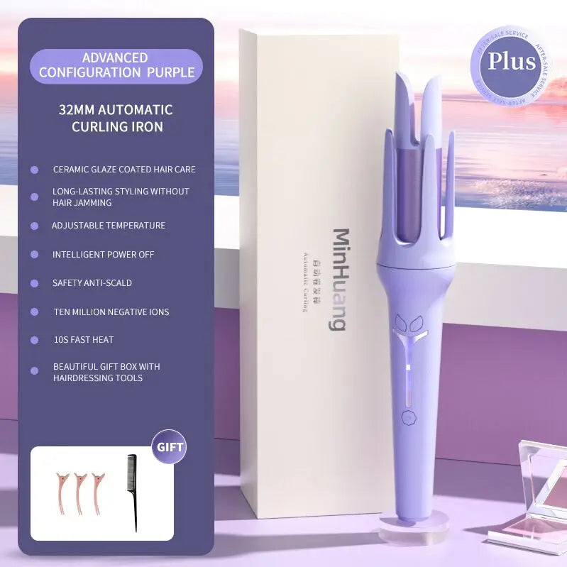 Automatic Curling Iron 32 mm Big Roll Anion Ceramic Hair Curler 4-Speed Adjustable Fast Heating Fashion Styling Tools