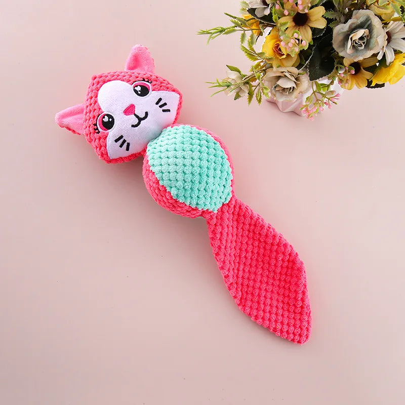 Pet Plush Toy Dog Bites And Sounds Interactive Toys For Indestructible Dogs Corn Velvet Ball Shaped Speaker Cute Animal Shape