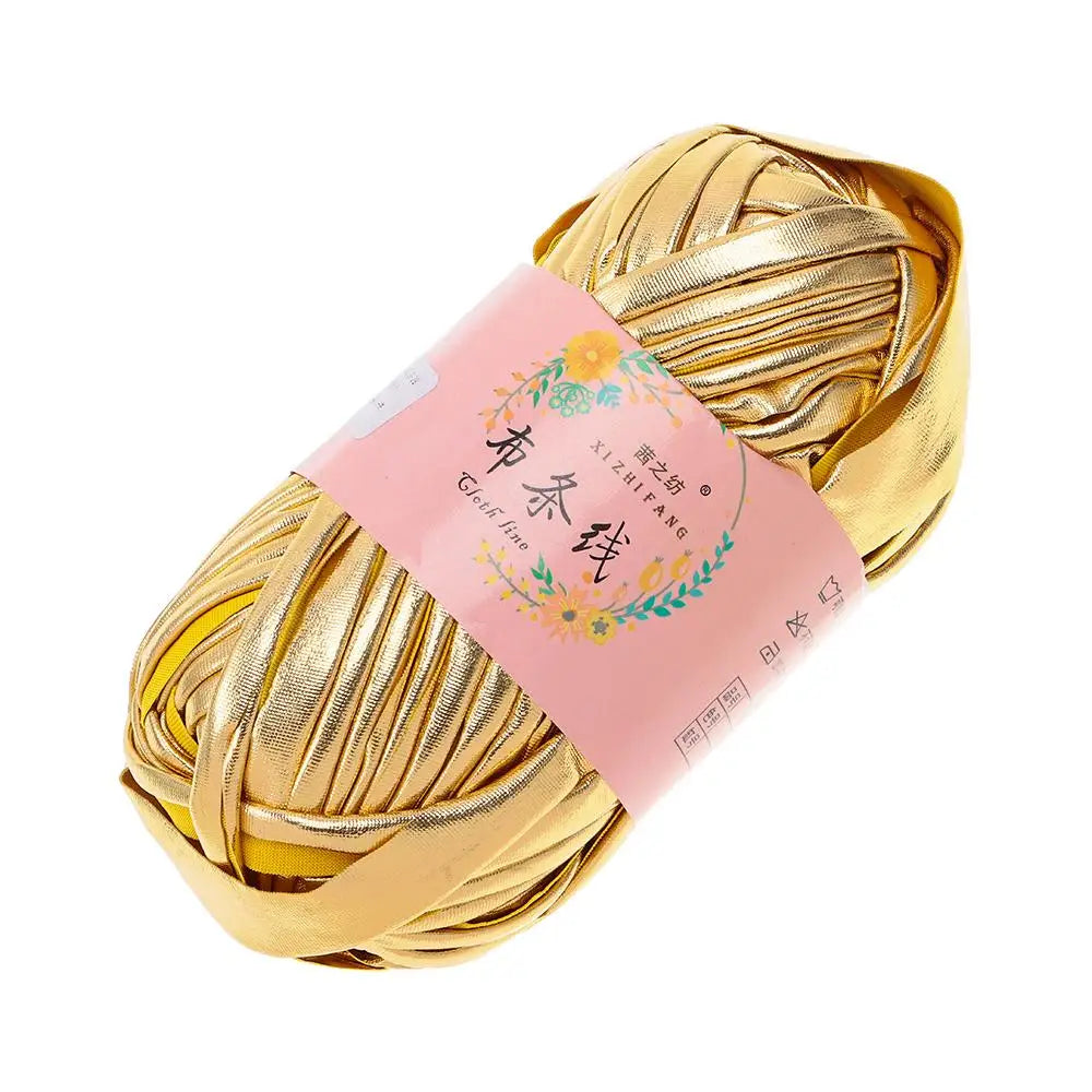 Imitation Leather Crochet Yarn For DIY Hand Knitting Magic Color