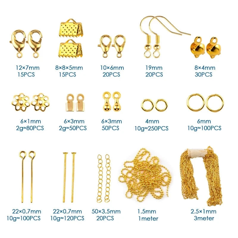 Jewelry Making Supplies Kit with Tools, Copper Wires and Findings