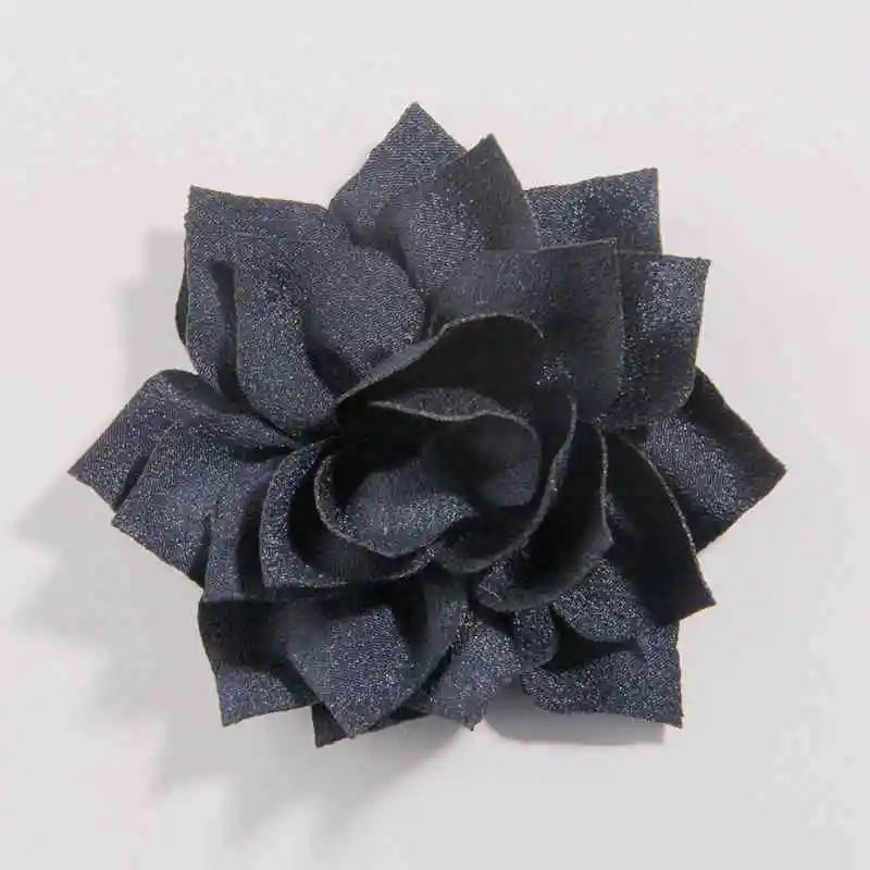 50PCS 7.5CM 2.95 Inch Fashion Lotus Satin Hair Flowers for DIY Headbands and Wedding Decor