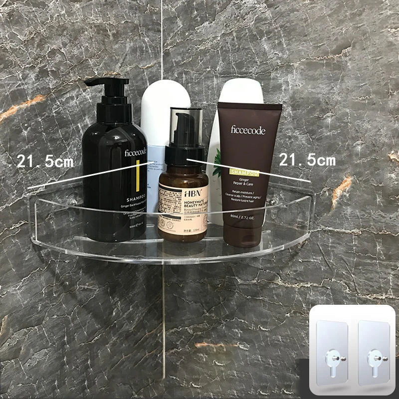 Colour Invisible Acrylic Floating Shelves Wall Mounted Bookshelf Storage Rack for Room and Bathroom