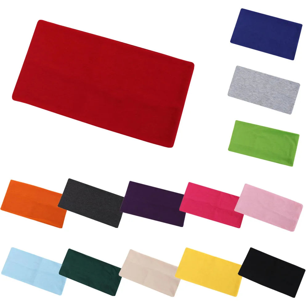 Headbands For Women Solid Color Elastic Wide Turban Headwrap Yoga Makeup Hair Accessories
