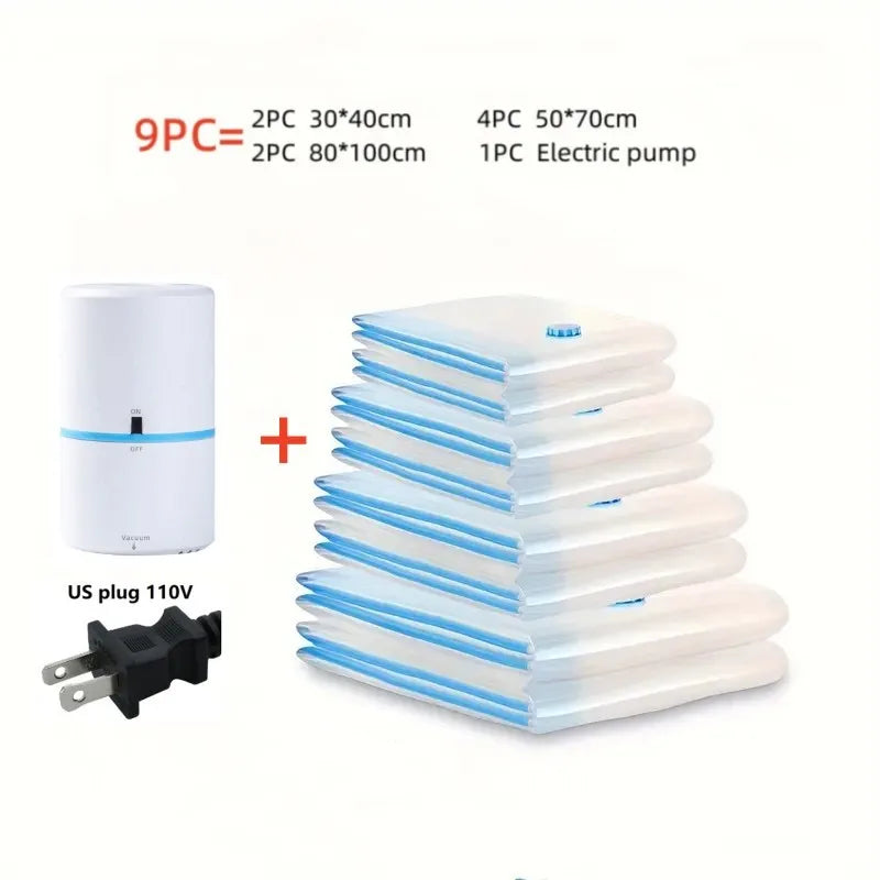 Mini Vacuum Sealer with Electric Pump for Space Saving Clothes and Food Storage Bags