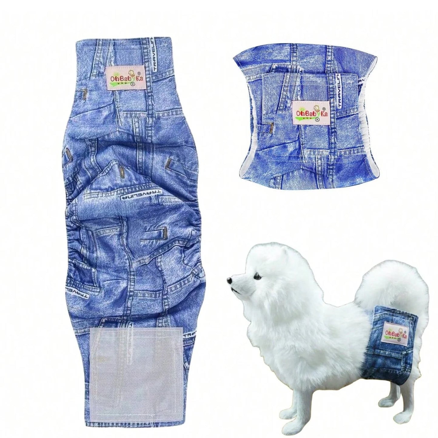 Washable Male Dog Diaper Cloth Underwear Pet Sanitary Panties for Puppy Reusable Nappy Belly Band Wrap Leak Proof Diapers