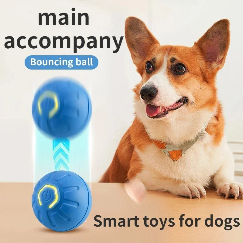 Smart Dog Toy Ball Electronic Interactive Moving Ball USB Bouncing Pet Toy for Puppies and Cats