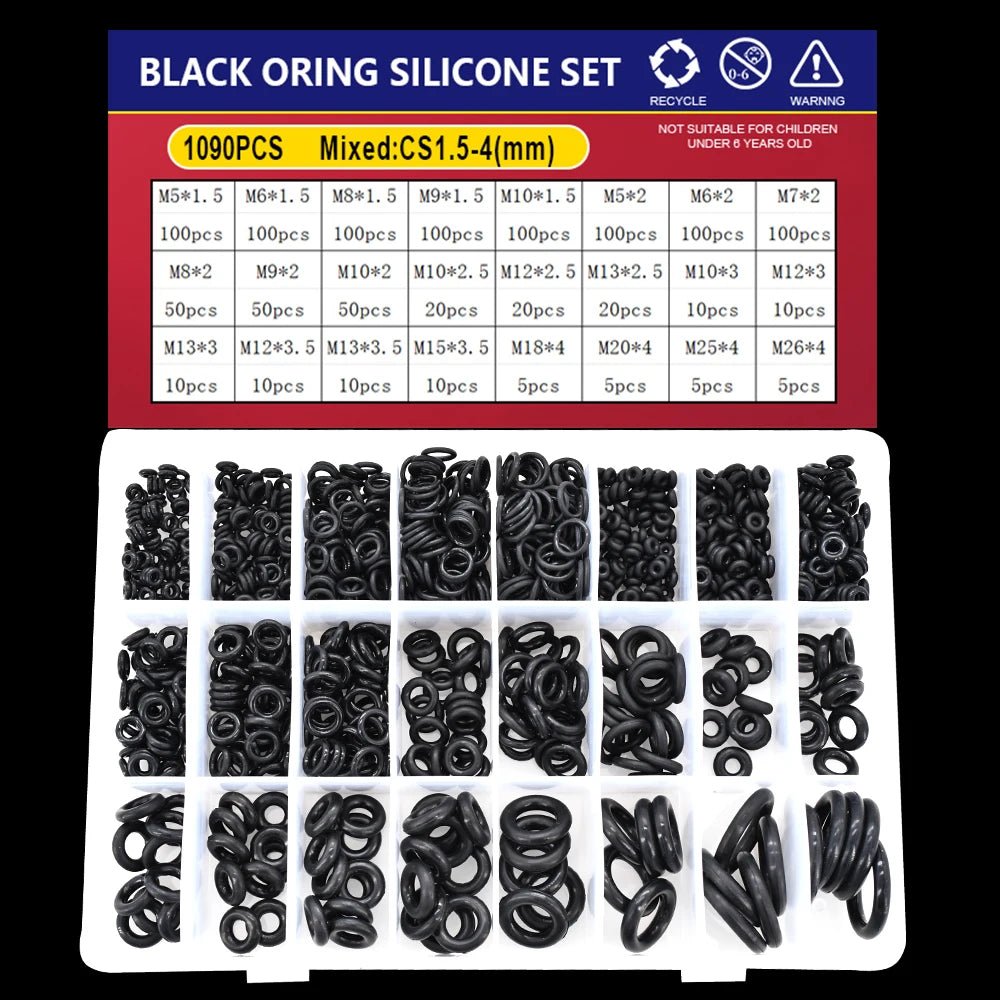 CS1-4 NBR Black O Ring Silicone Rubber Gaskets High Temperature Corrosion Resistant Oil Seal O-Rings for Plumbing and Automotive Applications