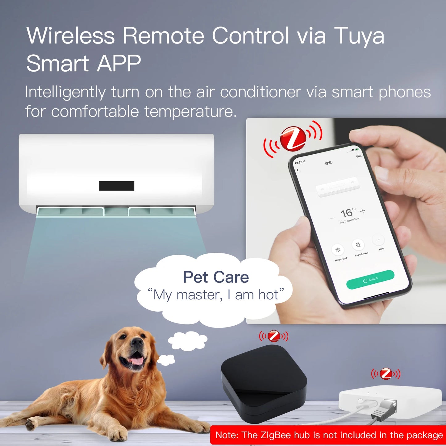 Control remoto infrarrojo inteligente MOES Tuya ZigBee Control remoto infrarrojo universal para hogares inteligentes funciona con Alexa Google Home