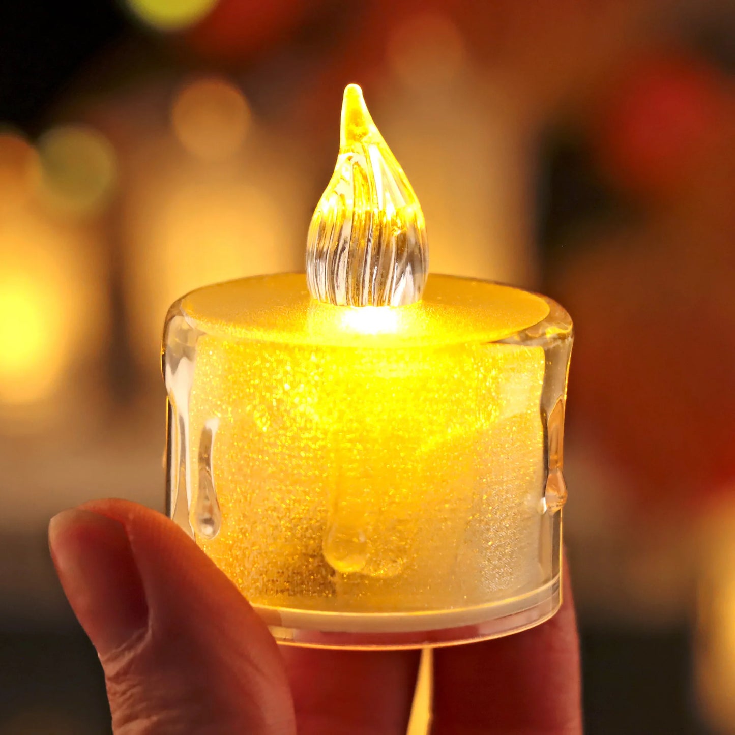 Flameless LED Heart-Shaped Tealight Candles for Home Wedding and Christmas Decoration Battery-Powered Safe Glow