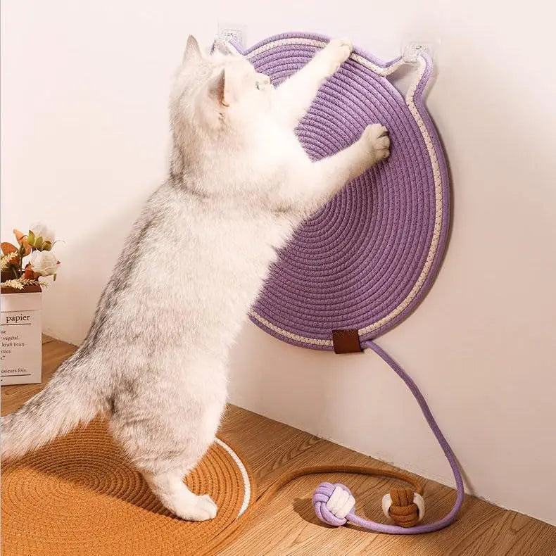Cotton Rope Cat Scratching Post Mat Cat Scratcher Tool Funny Cat Toys for Grinding Claws Wear-Resistant Cat Scraper Pet Product