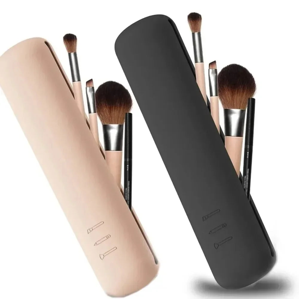 Travel Makeup Brush Holder Silicone Waterproof Case for Women