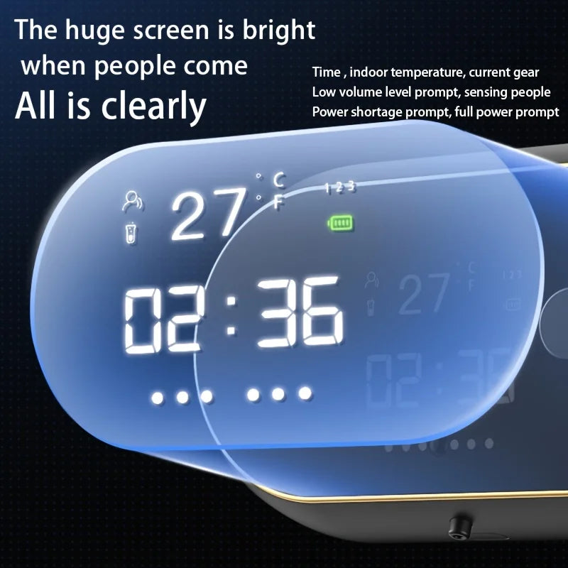 Wall Mounted Touchless Automatic Soap Dispenser with Large Capacity Rechargeable Battery and LED Screen