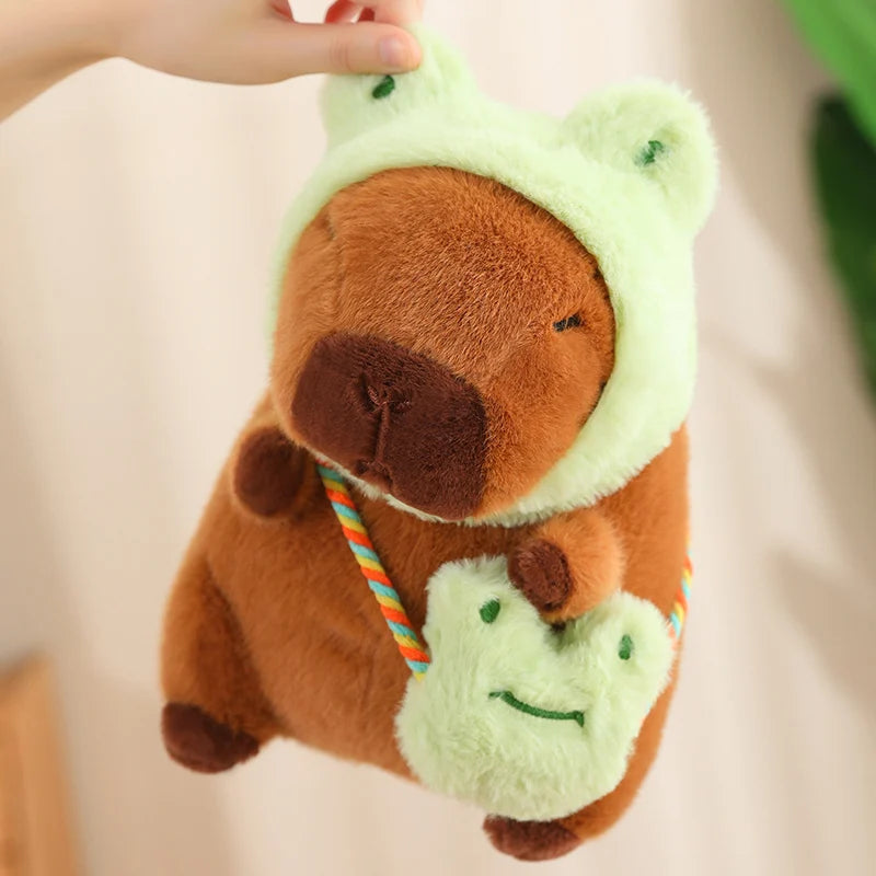 30-85cm Giant Lotus Leaf Umbrella Capybara Plush Toy