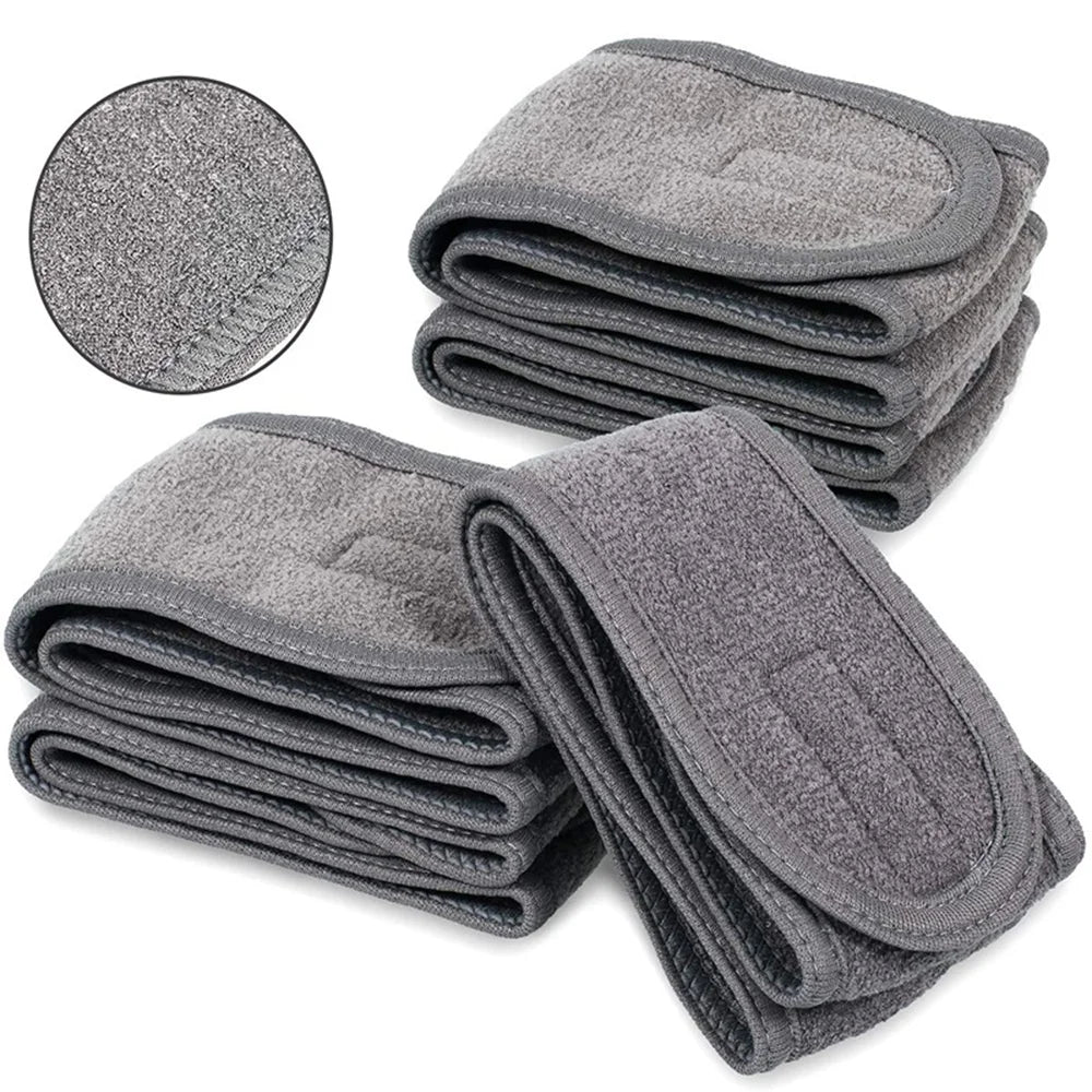 1pc Adjustable Head Band Hairband with Mask Brush for Makeup and Spa