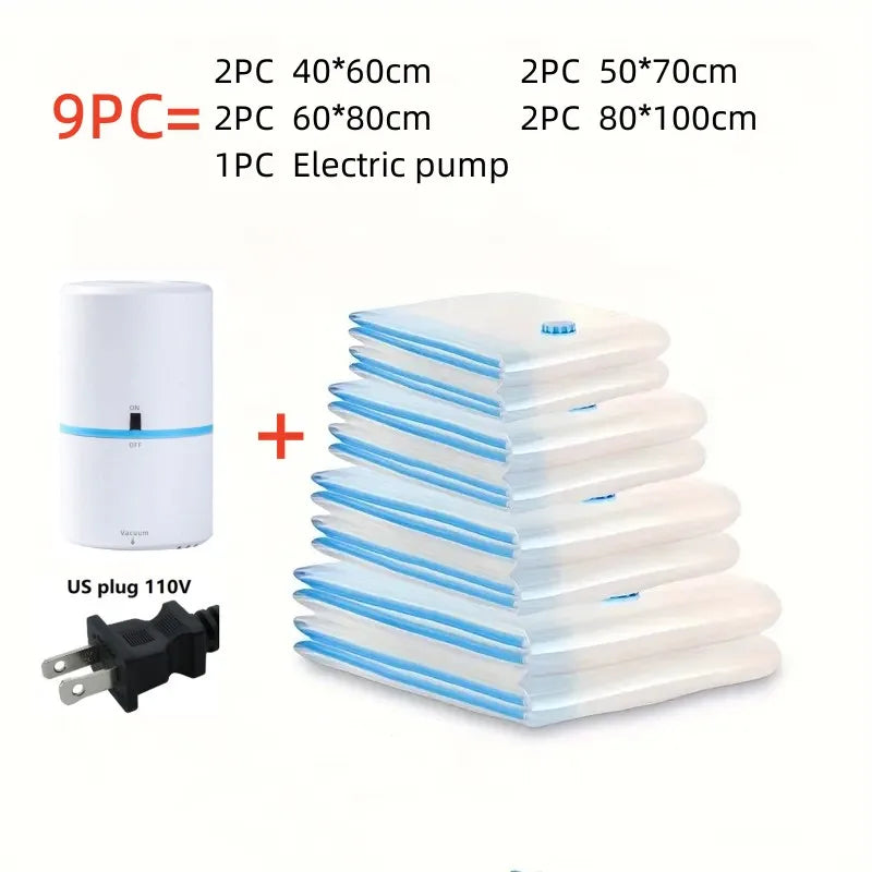 Mini Vacuum Sealer with Electric Pump for Space Saving Clothes and Food Storage Bags