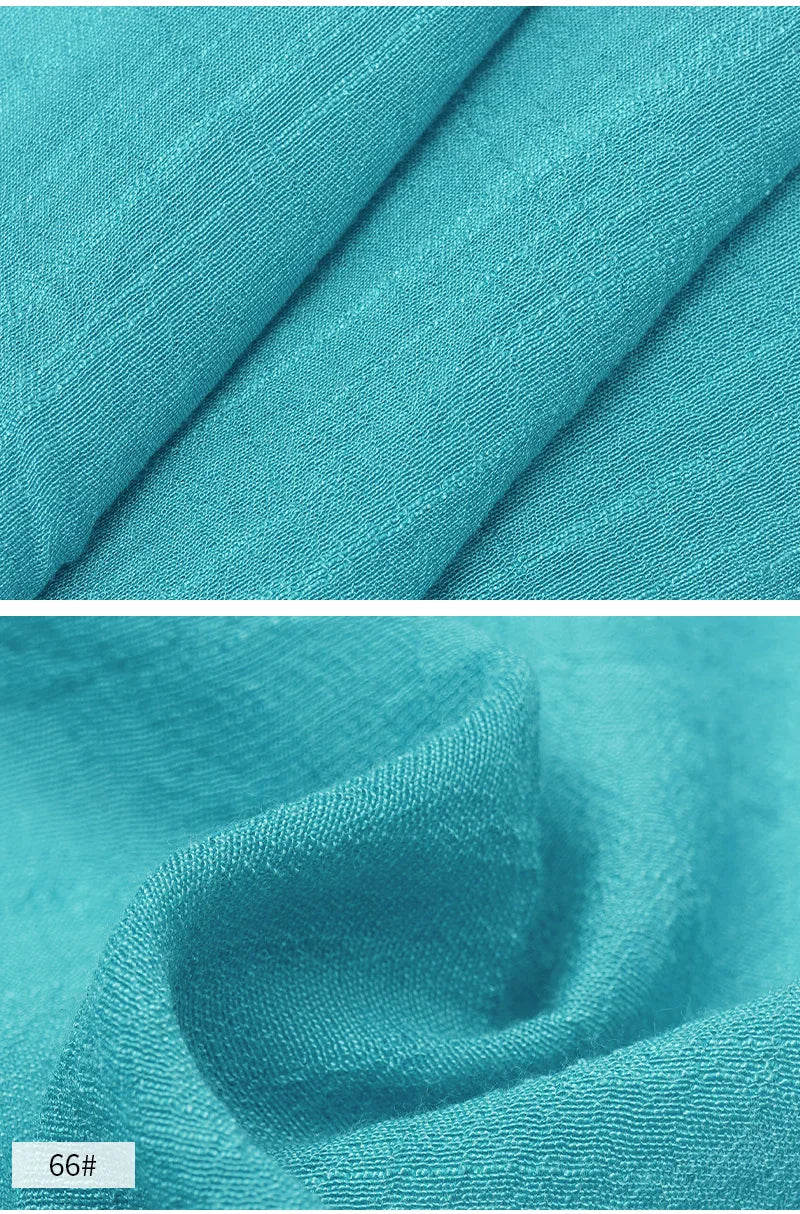 Solid Color Imitation Hemp Bamboo Crepe Fabric 5M 2M 1M 0.5M Soft Breathable Vibrant DIY Dress Gauze Curtain Bedding