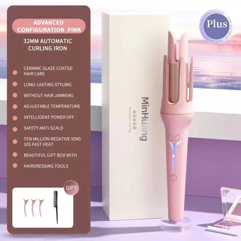 Automatic Curling Iron 32 mm Big Roll Anion Ceramic Hair Curler 4-Speed Adjustable Fast Heating Fashion Styling Tools