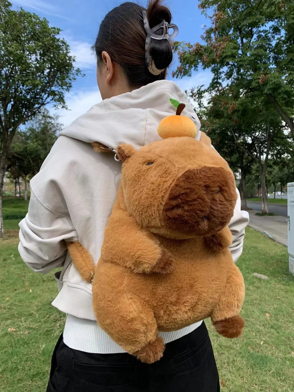 Capybara Plush Backpack Kawaii Fashion Mini Knapsack Bag