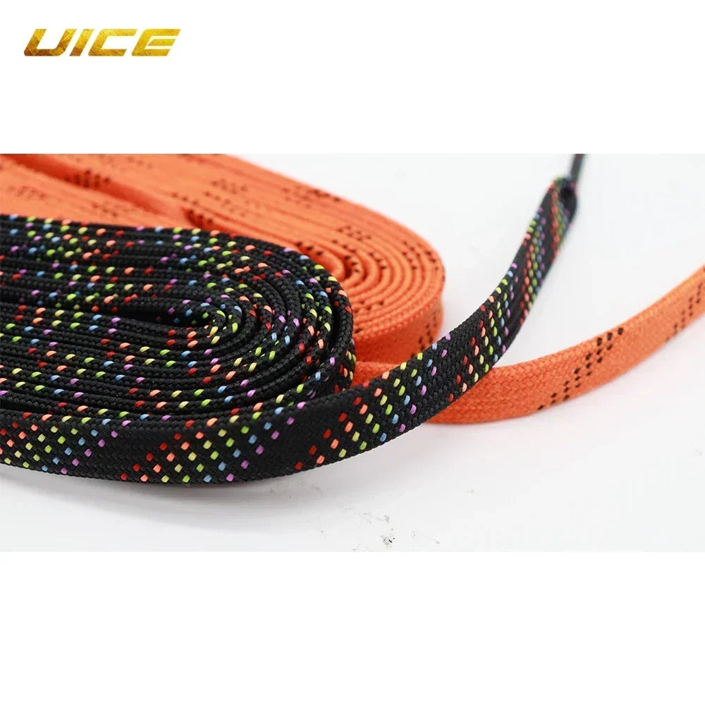 Ice Hockey Skate Laces 84-120inch Waxed Dual Layer Braid