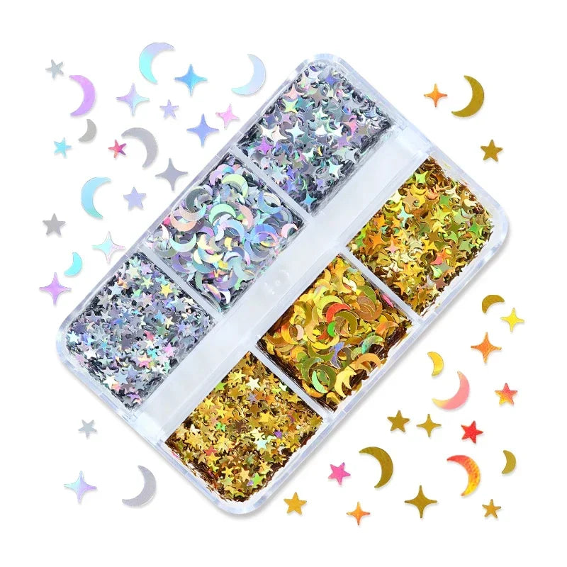 Holographic Glitter English Alphabet Flakes For DIY Resin