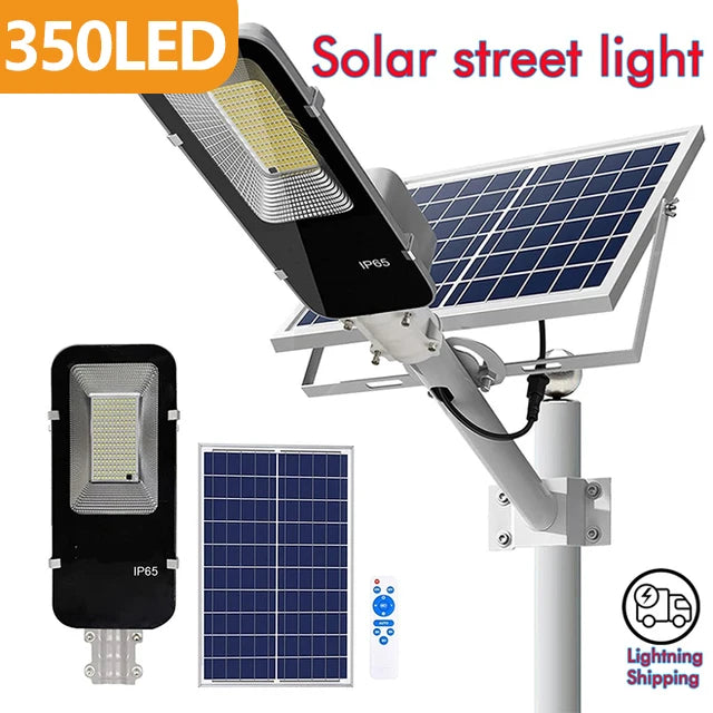 200W Powerful Solar Light Waterproof Dusk to Dawn Street Light