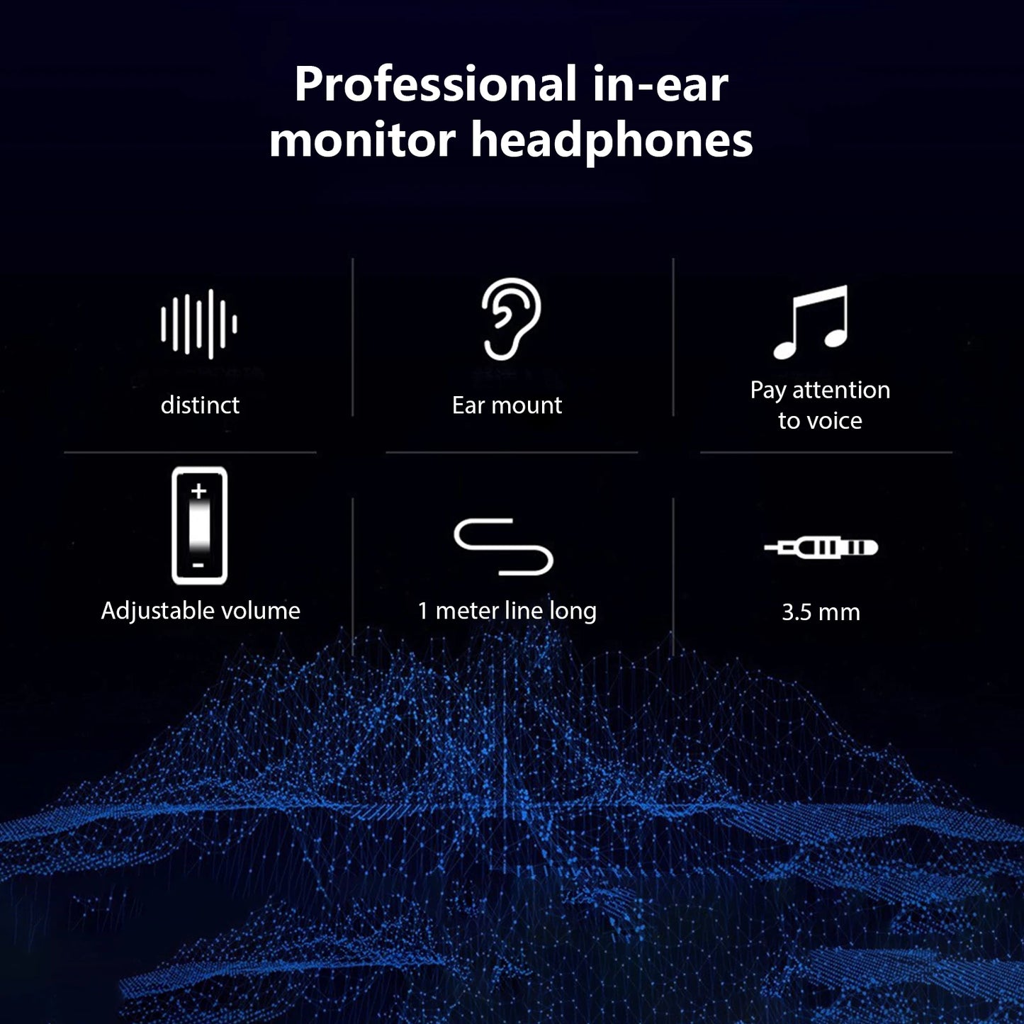 Wireless In Ear Earphone Monitoring System IEM UHF FM Simultaneous