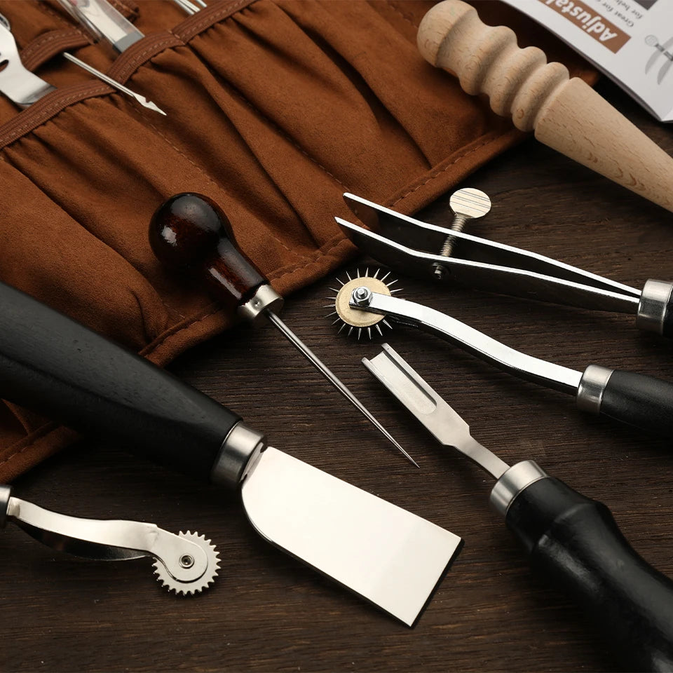 KRABALL Professional Leather Craft Tool Kit for DIY Repair