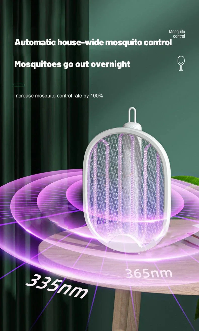 1 lámpara nueva para matar mosquitos, recargable por USB, eléctrica, plegable, matamoscas, 3000 V