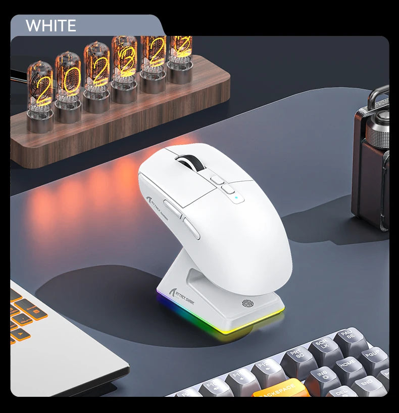 Attack Shark X6 PAW3395 Bluetooth Mouse with RGB Base