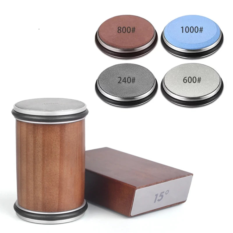 Rolling Knife Sharpener Kit with Magnetic Holder and Diamond Stones