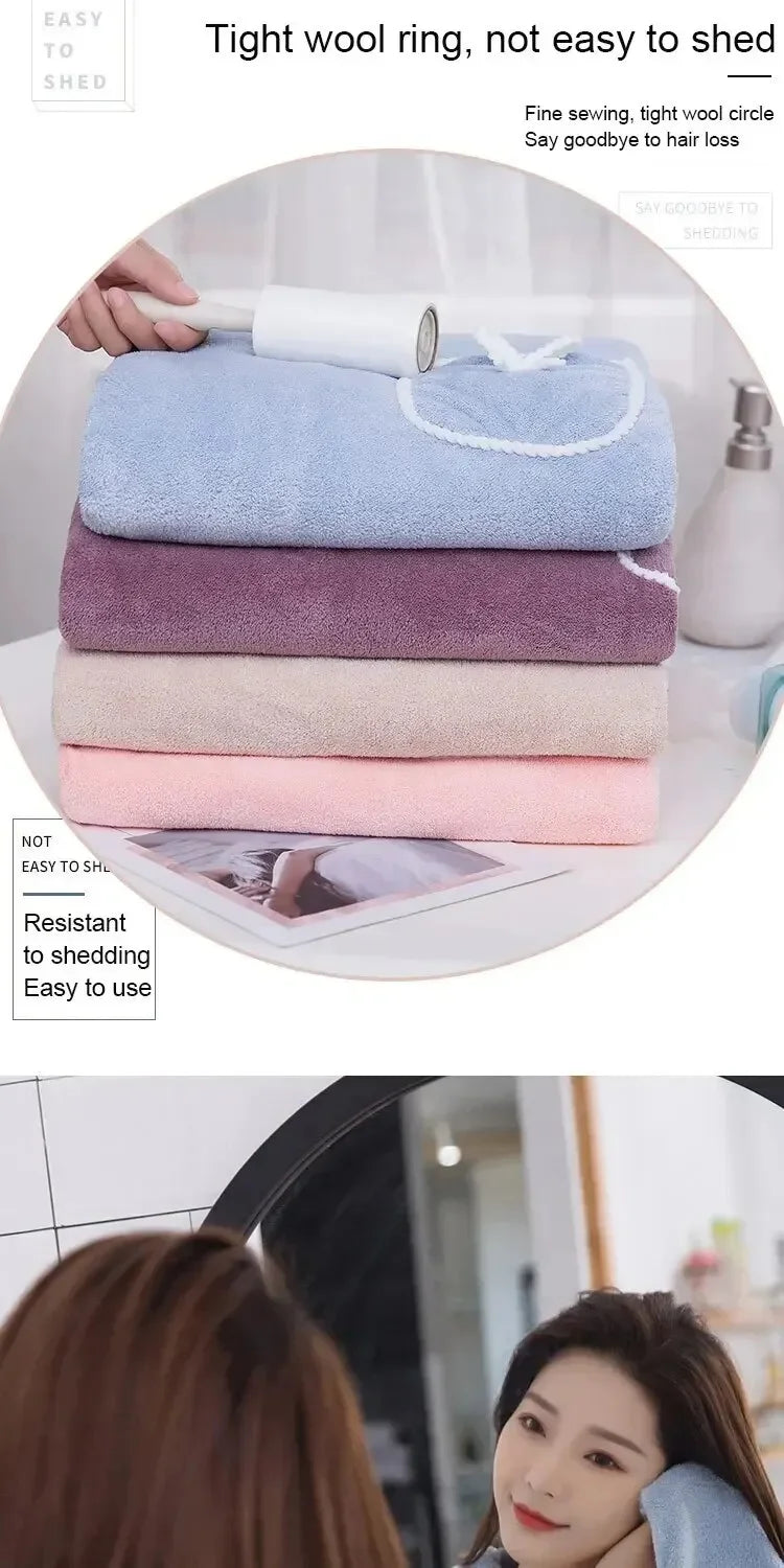 Womens Bath Towels Girls Wearable 140x85 Fast Drying Bathrobe