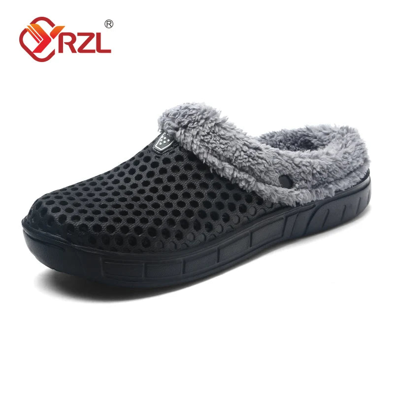 YRZL Winter Slippers Men Women Indoor Warm Non Slip Clogs