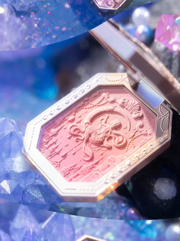Flower Knows Tri-Color Gradient Cheek Blush Moonlight Mermaid Matte Finish Vegan Cruelty Free Makeup