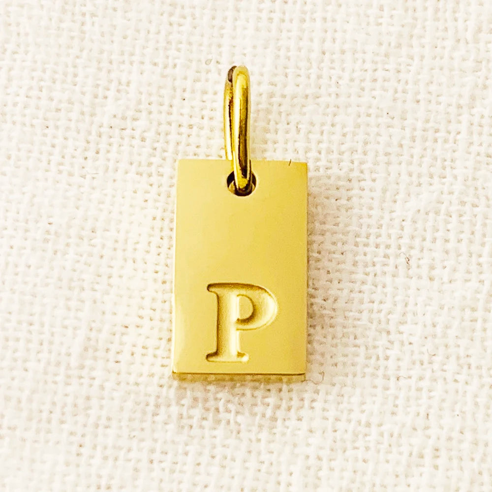 SUNIBI Alphabet Charm Pendant for Necklaces Stainless Steel Jewelry