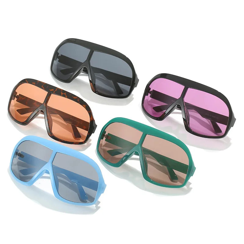 New Oversized One Piece Goggle Sunglasses UV Protection Fashion