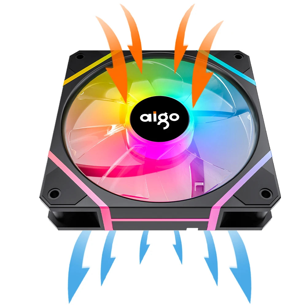 Aigo AM12PRO RGB Fan 120mm PC Cooling Kit 4pin PWM