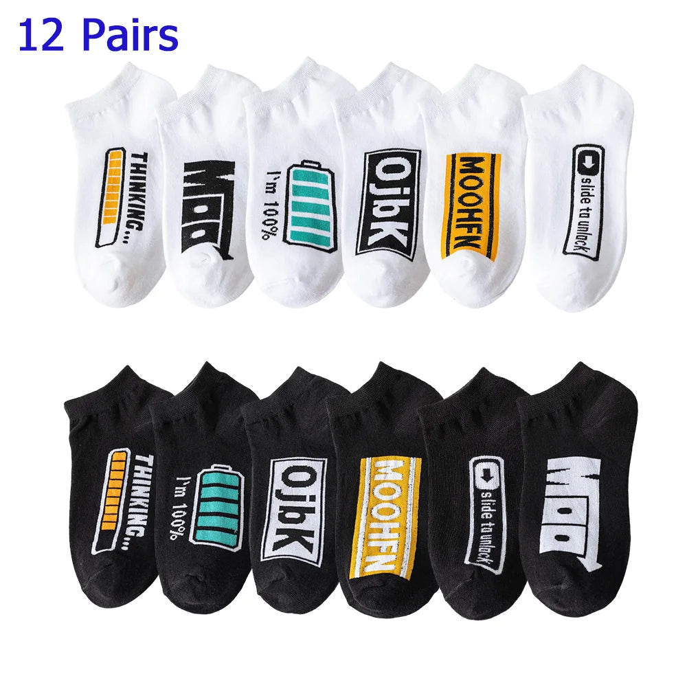 8 Pairs Women/Men Boat Socks Invisible Low Cut Non-slip Casual Breathable