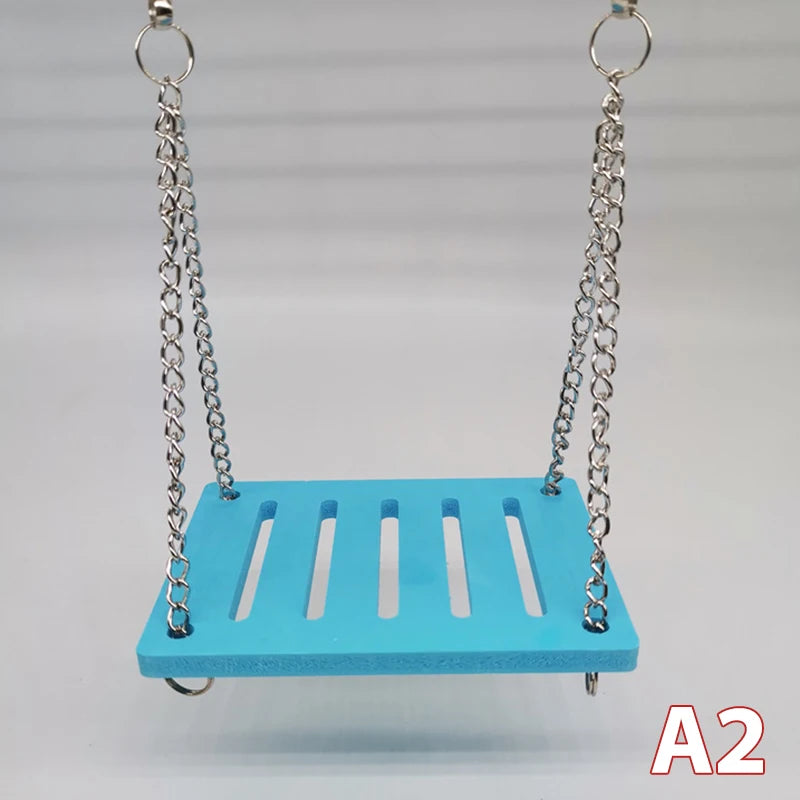 1PC Hamster Toys Wooden Rainbow Bridge Nest Seesaw Swing Toys Small Animal Activity Climb Toy DIY Hamster Cage Pet Supplies