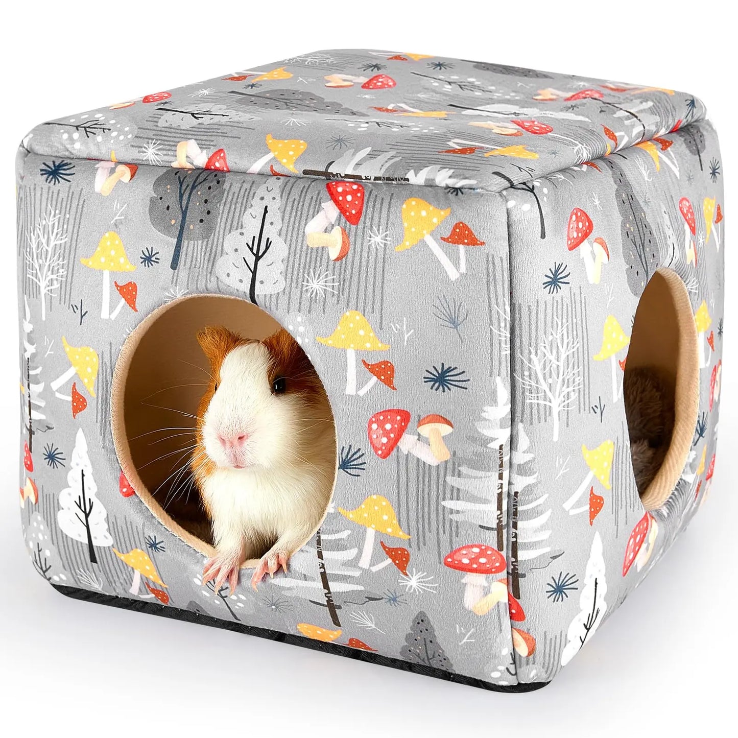 Guinea Pig Hideout Washable Guinea Pigs Hiding House Habitats Cozy Bunny Rabbit Bed for Small Pet Hamster Chinchilla Accessories