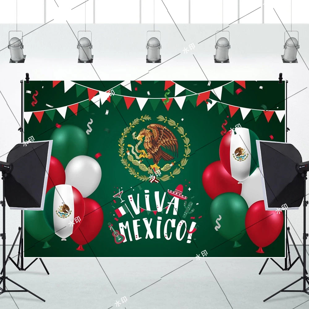 Mexican Independence Day Viva Mexico Party Photography Background Photo Booth