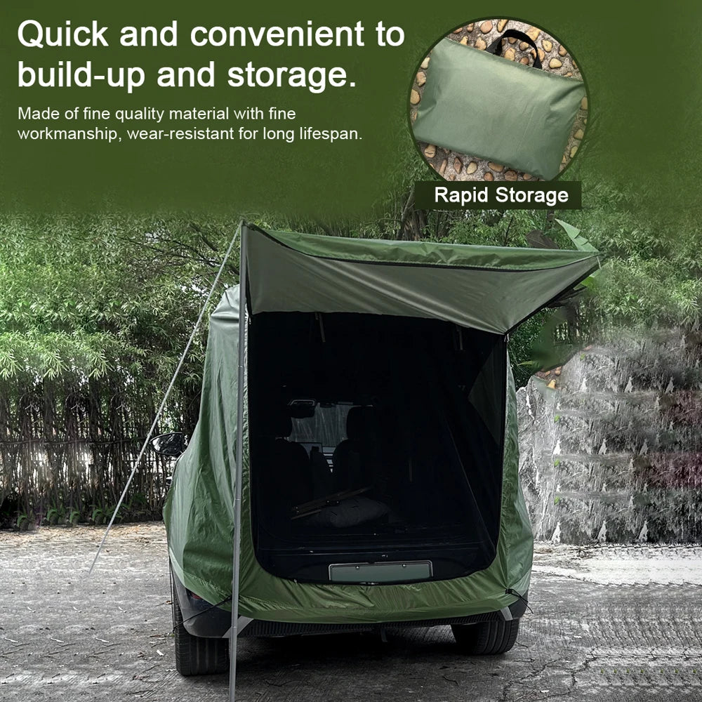 Outdoor Car Rear Tent Camping Canopy Sunshine-Proof Rain-Proof