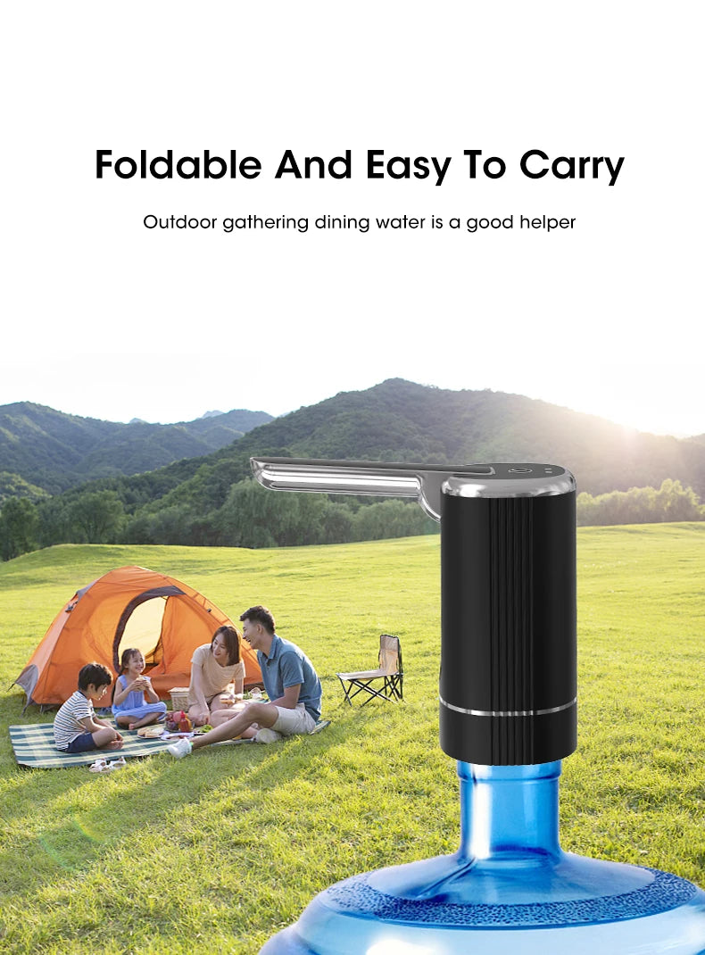 HOMEFISH Foldable Water Bottle Pump β Automatic Electric Dispenser for Home Use