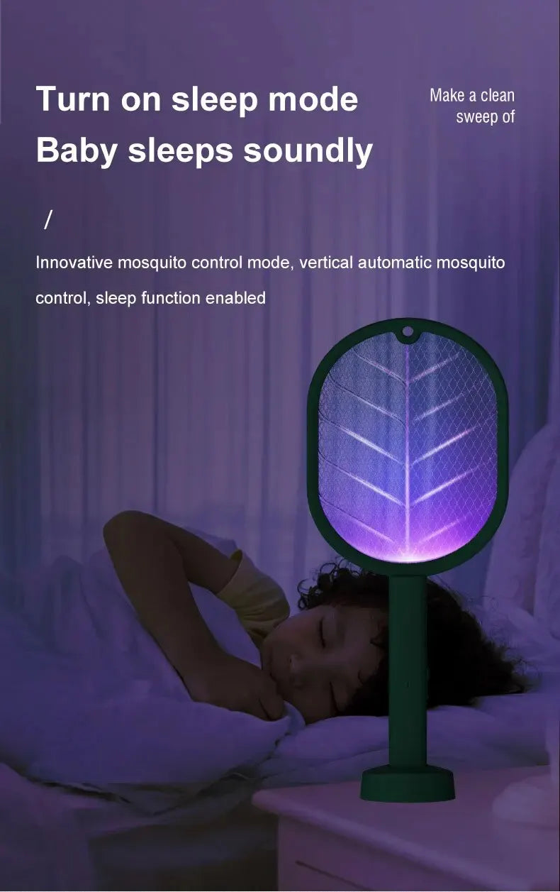 1pc Electric Mosquito Killer Swatter USB Rechargeable Safe Trap