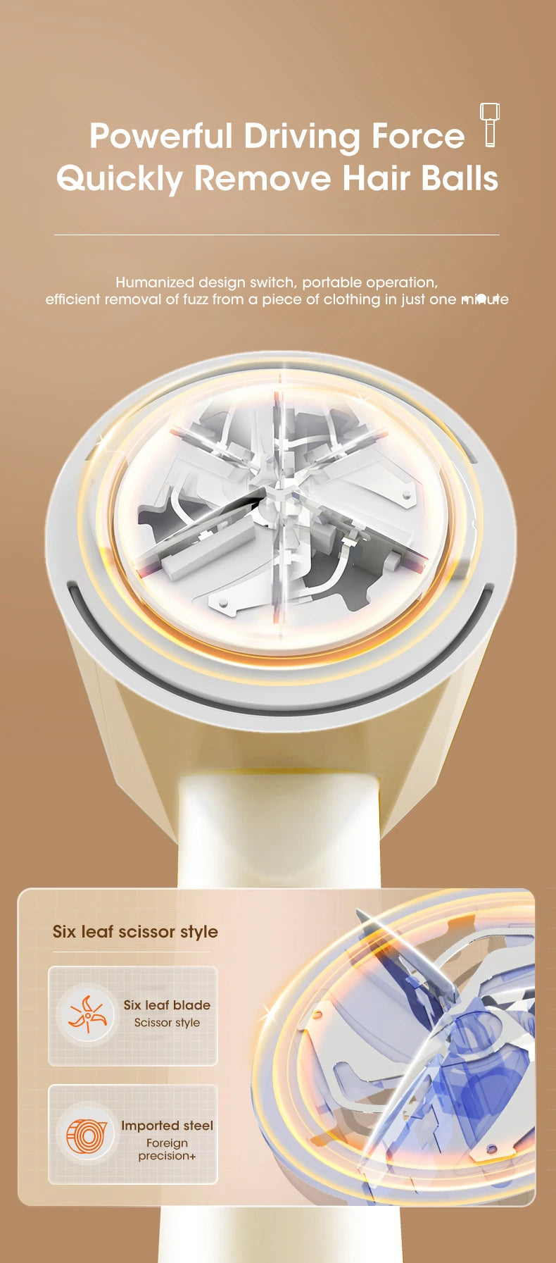 Lint Remover for Clothing Electric Portable Rechargeable Fabric Shaver