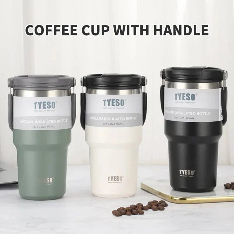 Double-Layer Insulated Coffee Cup – Portable Large-Capacity Ice Cream & Drink Tumbler