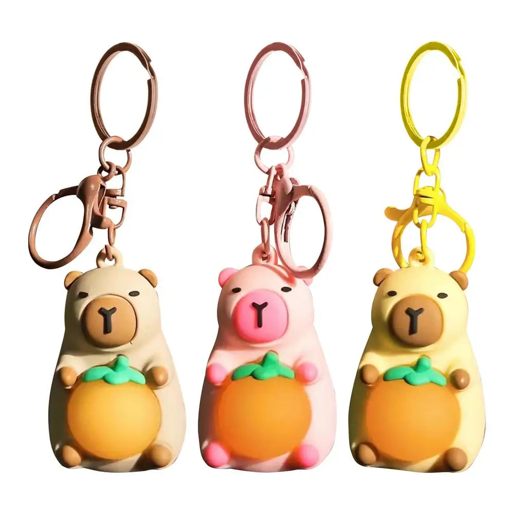 Cute Capybara Key Chains for Girls Glowing Kawaii Charm